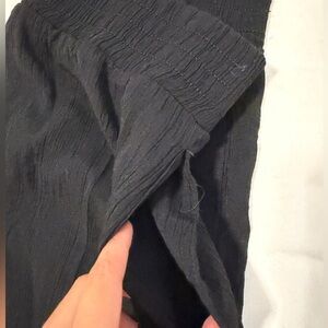 Zara Black Crinkled Fabric linen